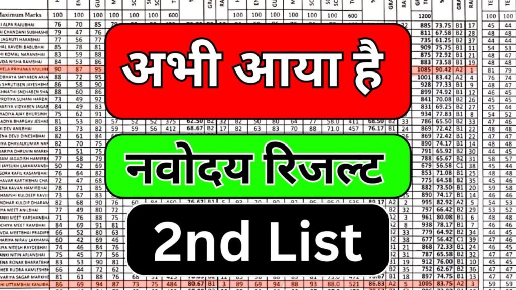 JNVST Second Waiting List